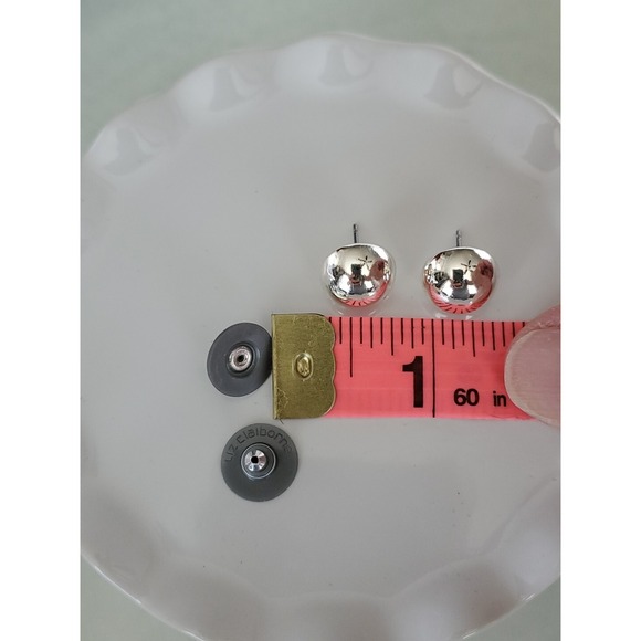 costume jewelry Liz Claiborne Silver Tone Stud earrings - Picture 4 of 4